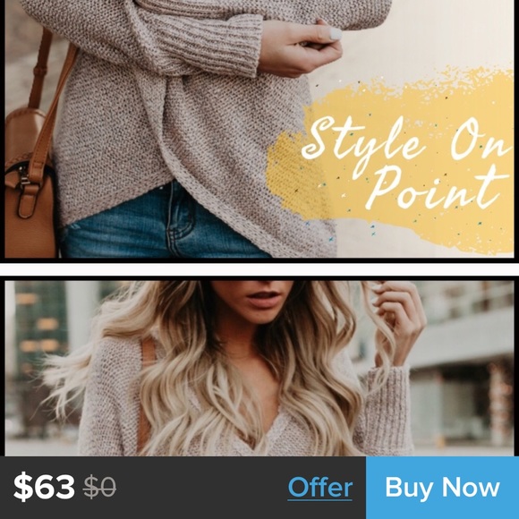 🎉HP🎉Re Posh Criss Cross Knit Top - Picture 2 of 8